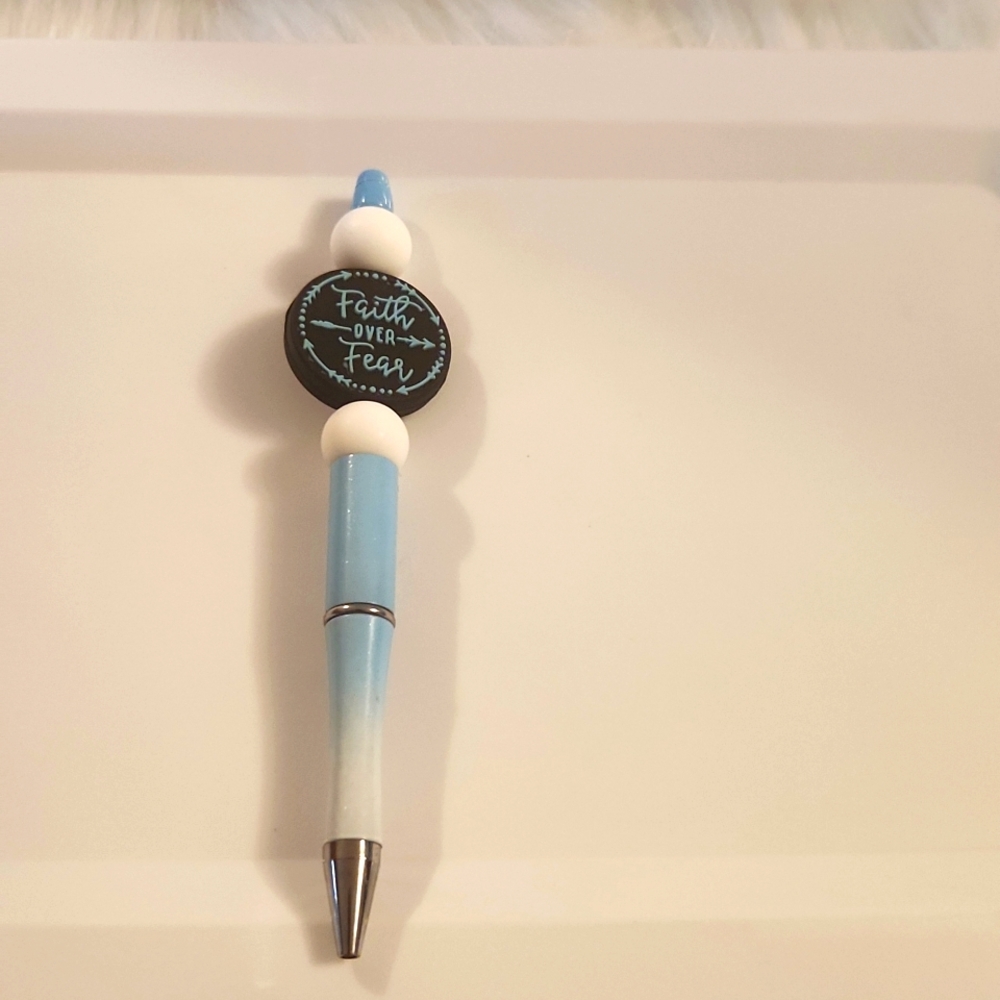 Blue & White handmade Pen